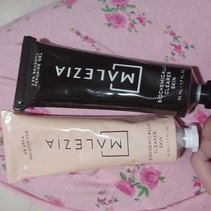 NEW UNUSED FULL SIZE malezia cleanser moisturizer